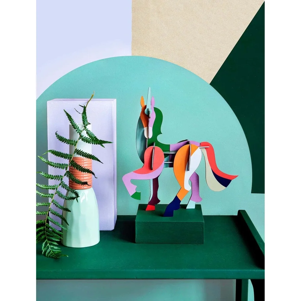 Studio ROOF Giant Unicorn Totem 3D Cardboard Puzzle